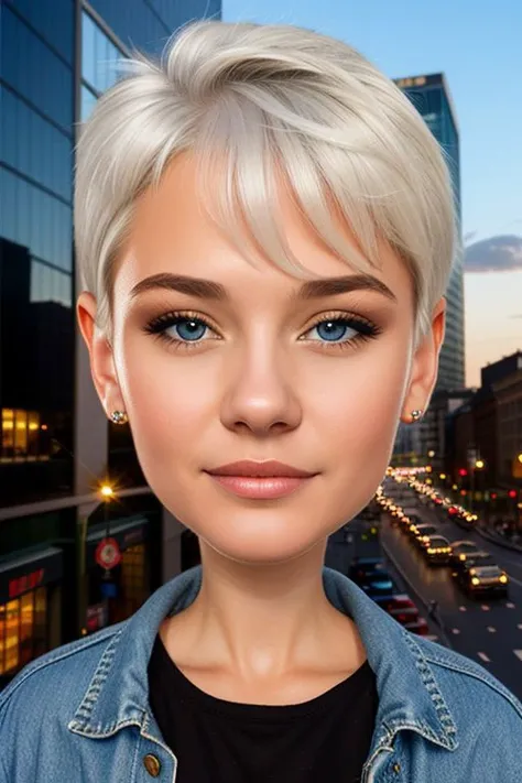 big head,[man::3] beautiful young, very surprised, blue eyes,beautiful white hair, city background, <lyco:Cabezonicos-v6:1.0>