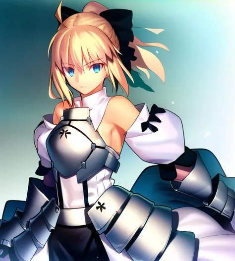 masterpiece,best quality, masterpiece, high detail,detailed face,detailed eyes,rendered eyes,perfect eyes,hip lines,ambient occlusion,crisp image,detailed,amazing,8k,8k wallpaper,8k background,high detailed skin,high res,((((cowboy shot)))),(large breasts)
((1girl,solo)),
<lyco:GoodHands-beta2:1>
<lora:Artoria-Lily-10:0.8>,blonde hair,ahoge,ponytail,hair bow,green eyes,ArtoriaLily,LiSt1 dress armored_dress detached_sleeves gauntlets bare_shoulders,long skirt
<lora:takeuchi_takashi:1>