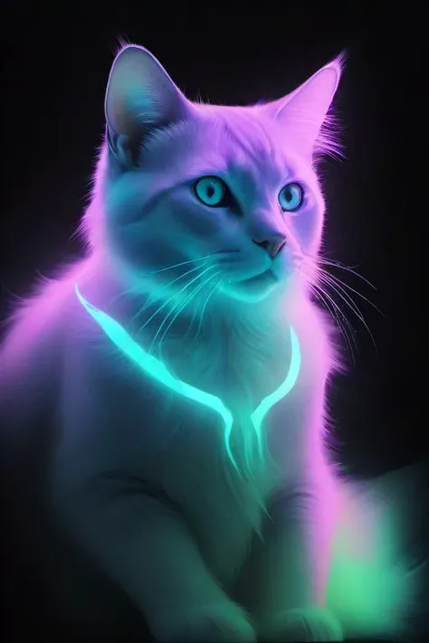 <lora:PE_SpectralStyle:1> PESpectral,glow,
portrait of cat