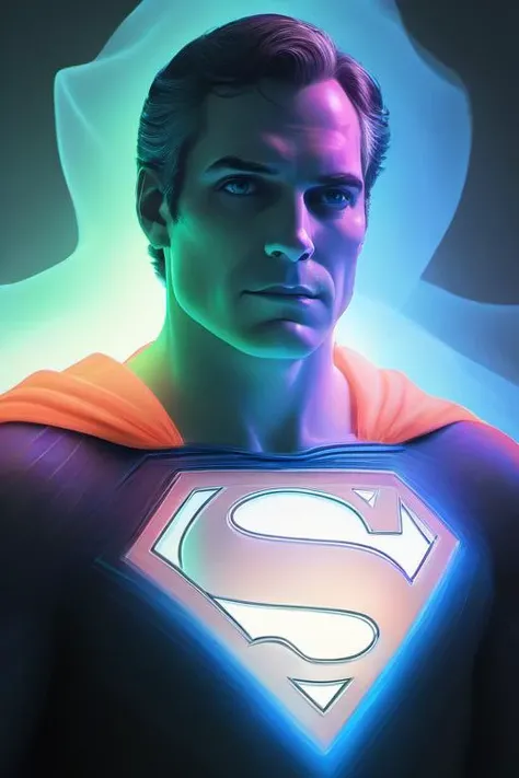 <lora:PE_SpectralStyle:1> PESpectral,glow,
portrait of superman