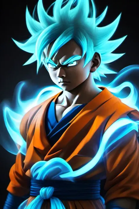 <lora:PE_SpectralStyle:1> PESpectral,glow,
portrait of son goku,anime dragonball z