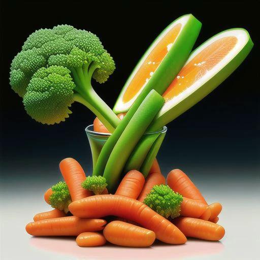 Freshly cooked vegetables on a vibrant plate, detailed hand-drawn sketch, colorful and lively, whimsical personified vegetables, carrots, broccoli, and peas, displaying fear and trembling, a fork approaching with exaggerated humor, anthropomorphic expressions, dynamic composition, humorous narrative, playful and fun concept, sketch style with bold outlines, bright and engaging colors, exaggerated facial expressions, creative and imaginative, artistically humorous touch.