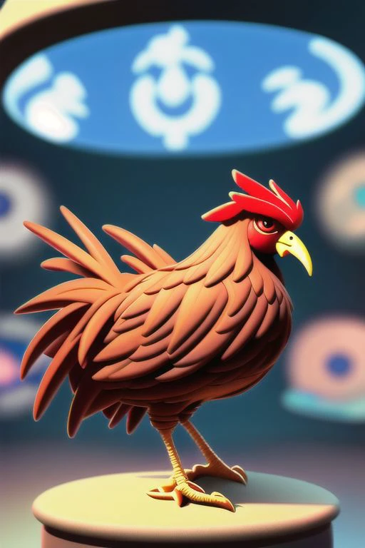 3D cartoon image of a rooster with glasses watching the networks on a cell phone.