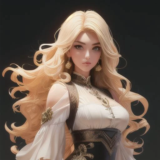 Take a deep breath and let's work step by step on this problem.a woman with long blonde hair posing for a picture, white curly hair, blonde crea, big breast,,High-res, impeccable composition, lifelike details, perfect proportions, stunning colors, captivating lighting, interesting subjects, creative angle, attractive background, well-timed moment, intentional focus, balanced editing, harmonious colors, contemporary aesthetics, handcrafted with precision, vivid emotions, joyful impact, exceptional quality, powerful message, in Raphael style, unreal engine 5,octane render,isometric,beautiful detailed eyes,super detailed face and eyes and clothes,OverallDetail