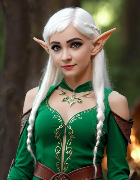 Beautiful elf from the Lord of the Rings complete body White hair