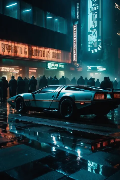 ((stunning night city photo, night time, film grain, blade runner edgy cyberpunk style, dark lighting, dramatic hard shadows)), explosive, material contrast, hyper-detailed, 8k, hyper detailed elegant, ((realistic, photorealistic, hyperreality, dslr quality)), professionally graded colors