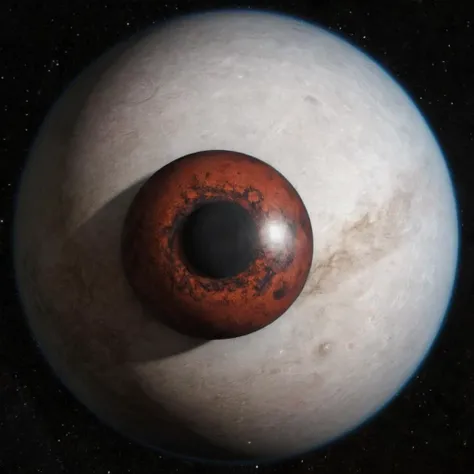 a planet floating in cosmic space