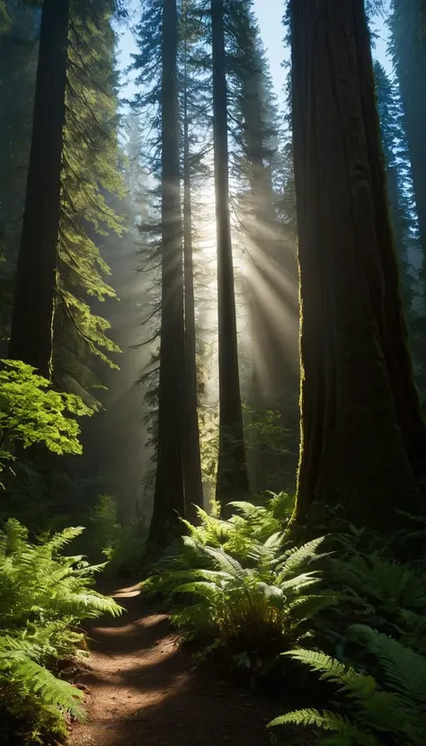 As the mist lifts from the tranquil valley floor, a symphony of life awakens with the dawn. Towering redwoods stand sentinel, their ancient boughs reaching towards the heavens, while delicate ferns blanket the forest floor in a verdant carpet. Sunlight filters through the canopy, casting dappled shadows that dance upon the forest floor. A gentle stream winds its way through the heart of the valley, its crystalline waters glistening in the early light. Birds sing their melodious songs, filling the air with a chorus of nature's music. In this pristine wilderness, time seems to stand still, inviting you to embrace the tranquility and wonder of the natural world.
complex background, masterpiece, visually stunning:1.5, evocative, best quality, intricate and very detailed:1.5, professionally graded colors, hyper-detailed:1.8, cinematic design:1.5, very detailed image, hyperealistic, realistic art style, photorealism, dynamic lighting, light rays, cowboy shot, detailed background, cinematic lighting, cinematic angle, very aesthetic, ultra detailed, intricate details, semi realistic, best quality, realistic, photo realistic, dramatic lighting, detailed lighting, realistic photo, volumetric lighting, dappled lighting,
complex background, caustics, optics, surreal, magic, perfect anatomy, best resolution, best quality, highres, realistic photo, professional photography, professional color grading, cinematic angle, reflection lights, closed up, many details, extreme detailed, full of details, life-like details, cinematic, dramatic, dynamic, extremely refined lines and and shapes, extremely refined details on objects, sharp details, wide range of colors, many details everywhere, raytracing, antialiasing, Realistic soft shadows, Low saturation colors, insane quality, insane resolution, Insane details, masterpiece, 8k, 4k resolution,
<lora:zavy-cntrst-sdxl:0.8>