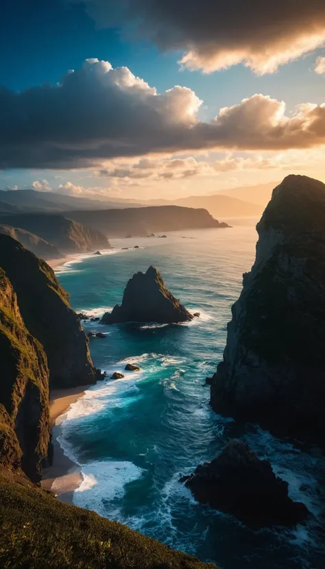 As dawn's first light gently kisses the horizon, revealing a tapestry of colors painting the sky, a lone figure stands atop a windswept cliff. Below, the vast expanse of an azure ocean stretches as far as the eye can see, its waves rhythmically crashing against weathered rocks. Seabirds dance on the currents, their calls blending with the soothing melody of the sea. In the distance, rugged mountains rise majestically, cloaked in mist, their peaks kissed by the morning sun. This scene whispers tales of adventure and serenity, inviting you to immerse yourself in the boundless beauty of nature.
complex background, masterpiece, visually stunning:1.5, evocative, best quality, intricate and very detailed:1.5, professionally graded colors, hyper-detailed:1.8, cinematic design:1.5, very detailed image,
hyperrealistic, realisic art style, photorealism, dynamic lighting, light rays,
(cowboy shot, detailed 1girl, detailed background, cinematic lighting, cinematic angle, very aesthetic, ultra detailed, intricate details, semi realistic, best quality:1.1, realistic:1.2, photo realistic, dramatic lighting, detailed lighting:1.3, realistic photo, volumetric lighting), dappled lighting, (backlighting:0.7),
complex background, caustics, optics, surreal, magic, perfect anatomy, 32k UHD resolution, best quality, highres, realistic photo, professional photography, professional color grading, cinematic angle, reflection lights, closed up, many details, extreme detailed, full of details, life-like details, cinematic, dramatic, dynamic, extremely refined lines and and shapes, extremely refined details on objects, sharp details, wide range of colors, many details everywhere, Ray-Tracing, Anti-Aliasing, Realistic soft shadows, Low saturation colors, insane quality, insane resolution, Insane details, masterpiece, 32k resolution,
<lora:zavy-cntrst-sdxl:0.8>