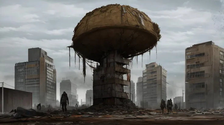A post-apocalyptic wasteland with mutants and scavengers., 8k, masterpiece, absurdres, anime,