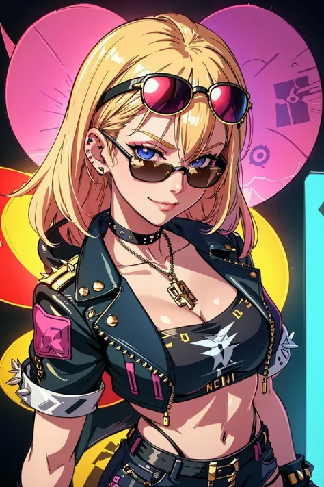 ((Masterpiece, best quality)),smirk,smug,edgQuality,
edgpshorts, a woman wearing a pair of shorts with studded shorts , wearing edgpshorts
<lora:edgPunkShorts:1>
blonde Nadia with sunglasses and a choker <lora:Ultimate_Nadia:0.65>