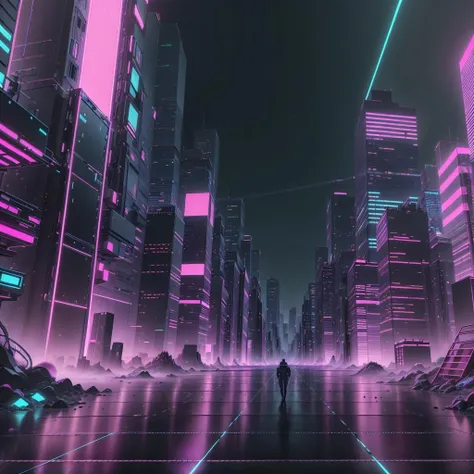 <lora:RetrowaveTech-20:0.8>,retrowavetech ,scifi, virtual, vaporwave , wireframe ,
city
