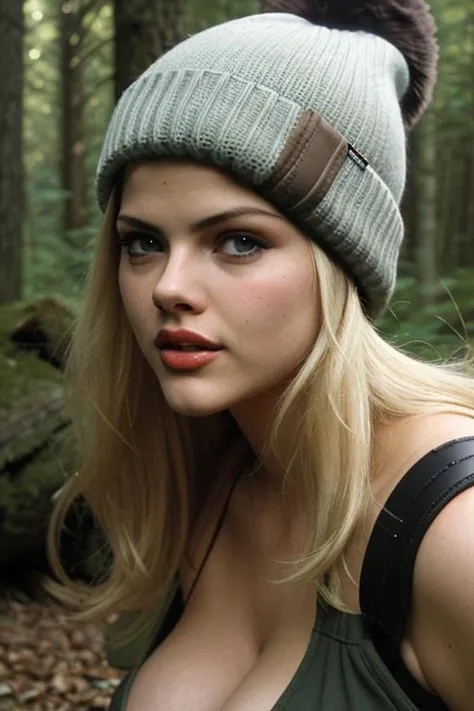 close up, ansm1th, hiking in the woods, knit beanie