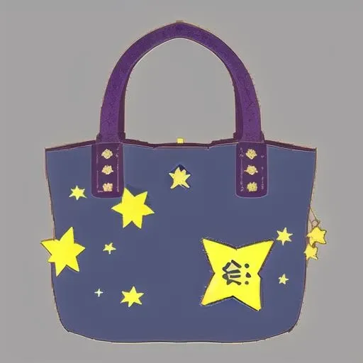 bag, <lora:bb2:1>,caizi baobao, simple background, star \(symbol\),