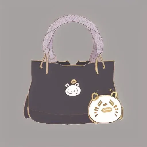 bag,  <lora:bb2:1>,caizi baobao, simple background, 1 girl,