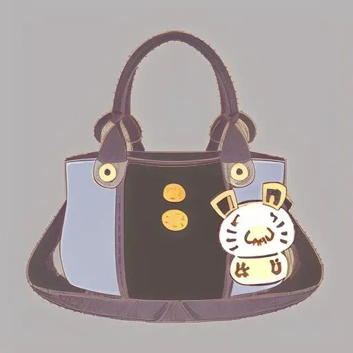 bag,  <lora:bb2:1>,caizi baobao, simple background, 1 girl,