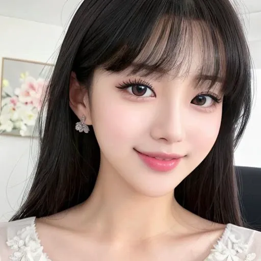 (RAW photo, best quality), (realistic, photo-realistic:1.3), best quality ,masterpiece, an extremely delicate and beautiful, extremely detailed ,CG ,unity ,2k wallpaper, Amazing, finely detail, masterpiece,light smile,best quality, extremely detailed CG unity 8k wallpaper,huge filesize , ultra-detailed, highres, extremely detailed, iu,asymmetrical bangs,short bangs,bangs,beautiful detailed girl, extremely detailed eyes and face, beautiful detailed eyes,light on face,looking at viewer, straight-on, staring, closed mouth,black hair,long hair, longeyelashes, upper body, 1girl, (full body:1.3), (highly detail face: 1.5), (beautiful ponytail:0.5),beautiful detailed eyes, beautiful detailed nose,  realistic face, realistic body, comfortable expressions,smile, look at viewer,comfortable expressions, <lora:koreanDollLikeness_v15:0.4>, pureerosface_v1, wear a formal suit