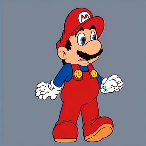 mario, plumber, italian, cartoon, solo, dic style, vintage, 1boy,