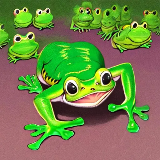shocked frog