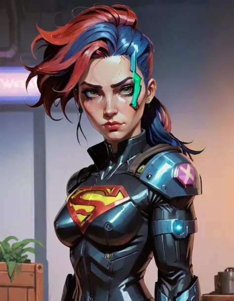 cyberpunk version of
Superwoman
from stardew valley,
by Anna Bocek and Nicola Samori