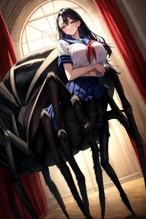 Women. Pregnant with a giant Mutant Spider's egg, and her uterus releases the Egg and Fluid of the giant Mutant Spider. Also he is surrounded by giant mutant spiders who are ready to have sexual relations with the woman