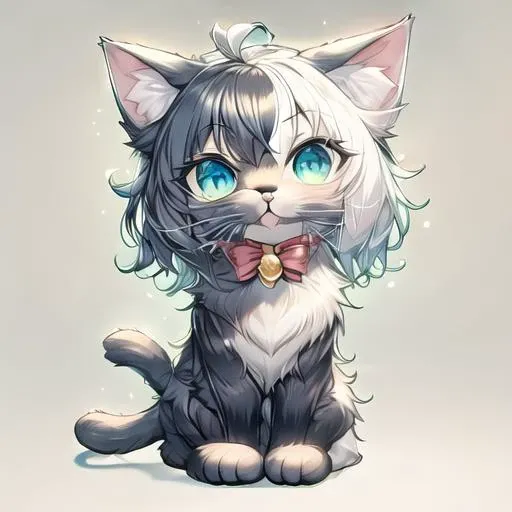 cat , simple background <lora:cute3d:0.9>