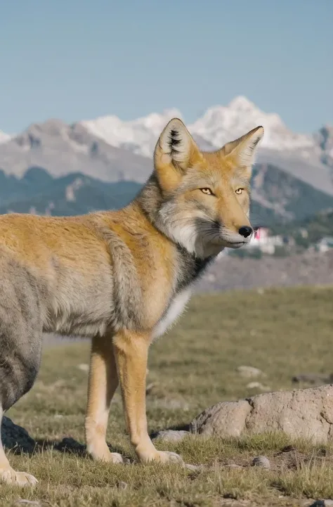 highres,realistic,4k,sky,rock,dof,mountain,tibetan,fox,tibetanfox,high detail fur,from side
calm,small eyes,jumping <lora:Tibetanfox:0.8>