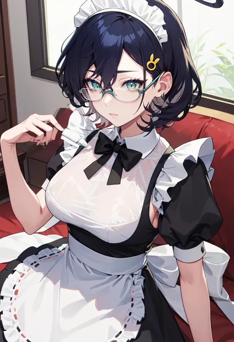 best quality, masterpiece, highres, solo, (chihiro_bluearchive:1.10), (maid:1.40), (long maid dress:1.15), 26 <lora:chihiro_bluearchive:0.80>