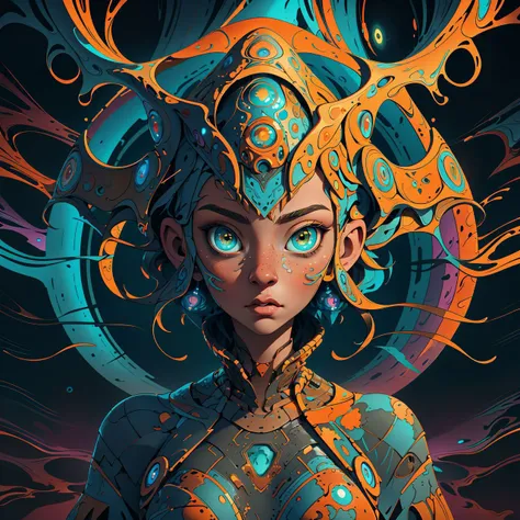 wallpaper, background, scenic landscape, tessellated, topographic style, psychedelic, highly detailed, sharp focus, fractal, <lora:last:0.8>