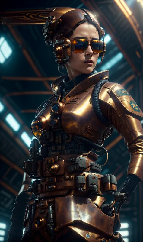 Woman Decopunk in Sci-fi, Full-HD, 1080p, 16k