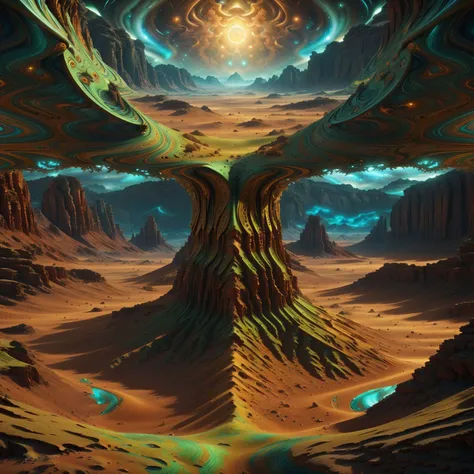 wallpaper, background, scenic landscape, tessellated, topographic style, psychedelic, highly detailed, sharp focus, fractal, <lora:last:0.9>