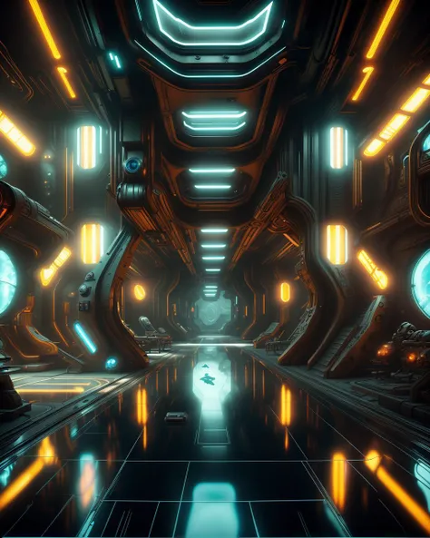 superb dreamlike luxury stunning interior of a base with aliens inspired by Black Mesa half-life , raytracing, reflections, stunning photography, full of scientist and working technician , realistic, award winning stunning photography, perspective view, reflections, raytracing, sense of awesome, Hyperrealistic , inspired by Blade Runner Robocop 3 (1993) ,maximalist, by Christopher Nolan , photo by Jonathan Jasberg , color mood periwinkle