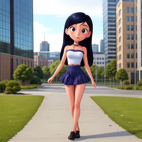 <lora:VRAMsViolet640v2:0.5>,xyzviolet,1girl,long hair,beautiful,masterpiece,tube top,microskirt,<lora:3DMM_V11:0.2>,3DMM,dynamic angle,standing, in a city park,