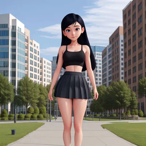 <lora:VRAMsViolet640v2:0.5>,xyzviolet,1girl,long hair,beautiful,masterpiece,tube top,microskirt,<lora:3DMM_V11:0.2>,3DMM,dynamic angle,standing, in a city park,