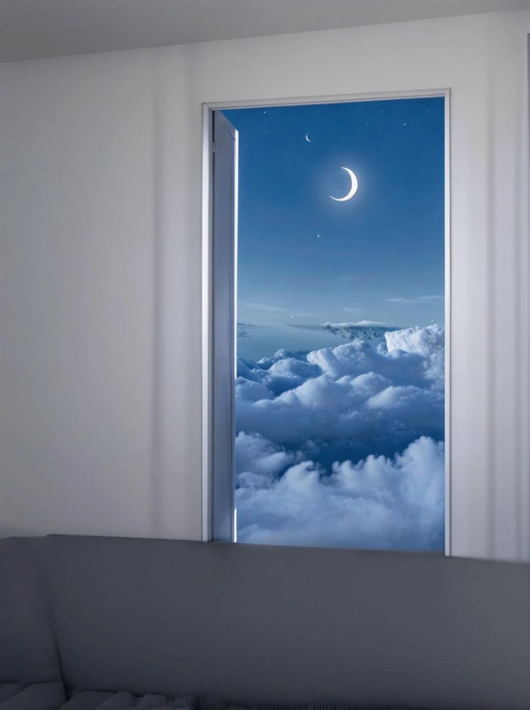 <lora:doors:0.8>, doors,light behind doors,sky,out door,cloud:1, moon, stars