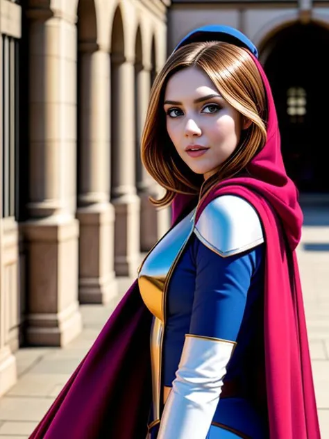 [ Elizabeth Olsen|Kate Winslet] , taskmaster Cosplay
courtyard ,