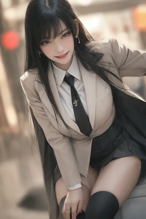 Yumeko Jabamimilf, evil grin, curvy,
uniform, open clothes, skirt, thighhighs, (leaning forward:1.2), looking at viewer, bokeh, film grain, (from below), epiCPhoto
<lora:~Q?-Yumeko Jabami:0.8>