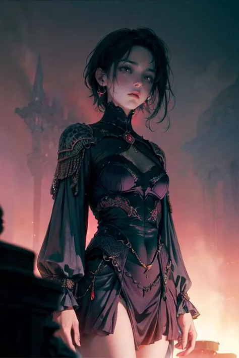 (Masterpiece:1.2), best quality, (illustration:1.2), enticing,(Masterfully crafted Glow, lens flare), (ultra-detailed), hyper details, (delicate detailed), (intricate details), (cinematic light, best quality Backlights), clear line, solo female, solo female, perfect body, (1girl), bioluminescent hair, glowing eyes, slightly close eyes, fantasy, (Dynamic:1.2), ((makeup)), high contrast, (best illumination, an extremely delicate and beautiful), ((cinematic light)), colourful, powerful, (Cinematic masterpiece), photoshoot, Fate Grand Order, mythic, splashes of colour, absolutely eye-catching, ((colourful paint splashes on background, dulux,)), ((caustic)), dynamic angle, beautiful detailed lights, (Captivating),(Intricately Detailed Cinematic Guild Hall:1.1), ambient occlusion, ambient light, ray-traced reflections, intricately detailed glint blade phalanx, subsurface scattering, (fantasy leader:1.2), vibrant , high contrast, table, leaning