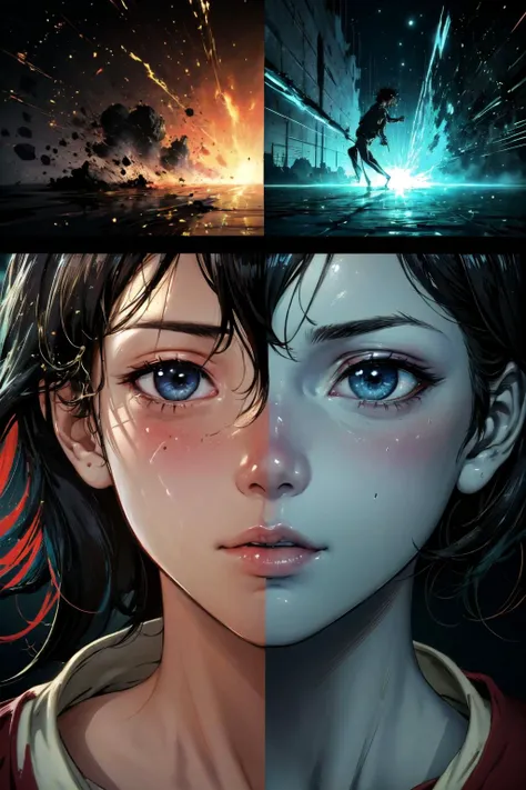 <lora:DarkIncursioStyle:1>,
(highly detailed:1.3),
1boy, monkey d. luffy, cosplay, high - resolution, photography realistic style, real live, 8k,
Ultra-detail, (highres:1.1), best quality, (masterpiece:1.3), cinematic lighting, <lora:add_detail:0.5>, <lora:epi_noiseoffset2:1>,
(highly detailed face and eyes:1.3),
BREAK
(Merge contrasting colors with strong brushstrokes, creating a collision of chaotic color forms and energetic interactions on the canvas:1.4), (Wine color:1.1), (Laser Lime color:1.2), (Azure Blue color:1.1),