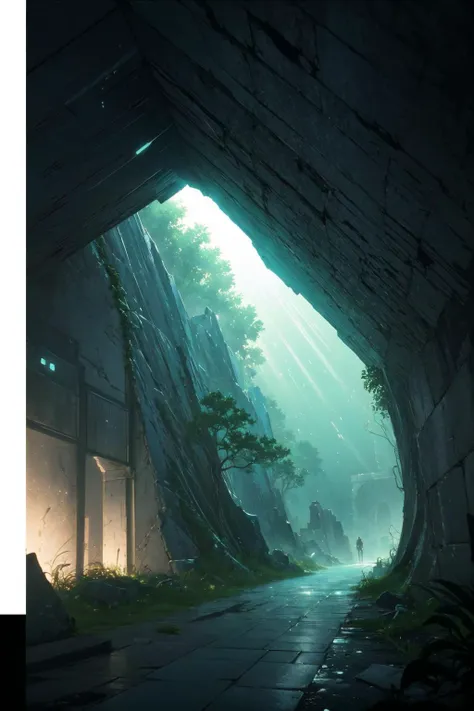 <lora:DarkIncursioStyle:1>, night, (dark environment), 
(highly detailed:1.3), 
epic landscape, Architectural section, animation concept art, Breath of the wild Traditional Chinese Ink painting, studio ghibli style, cascading plateaus with japanes maple trees inside a crevice, lush vegetation and fern, sun rays, (miyazaki:1.2), (Mateusz Urbanowicz:1.4) nausicaa, Shinkai Makoto, landscape, beautiful, gorgeous, dramatic lighting, rule of thirds, perfect composition, 8K, octane render, golden ratio, cinematic, trending on ArtStation, no people, no person, no humans, 
Ultra-detail, (highres:1.1), best quality, (masterpiece:1.3), cinematic lighting, <lora:add_detail:0.5>,