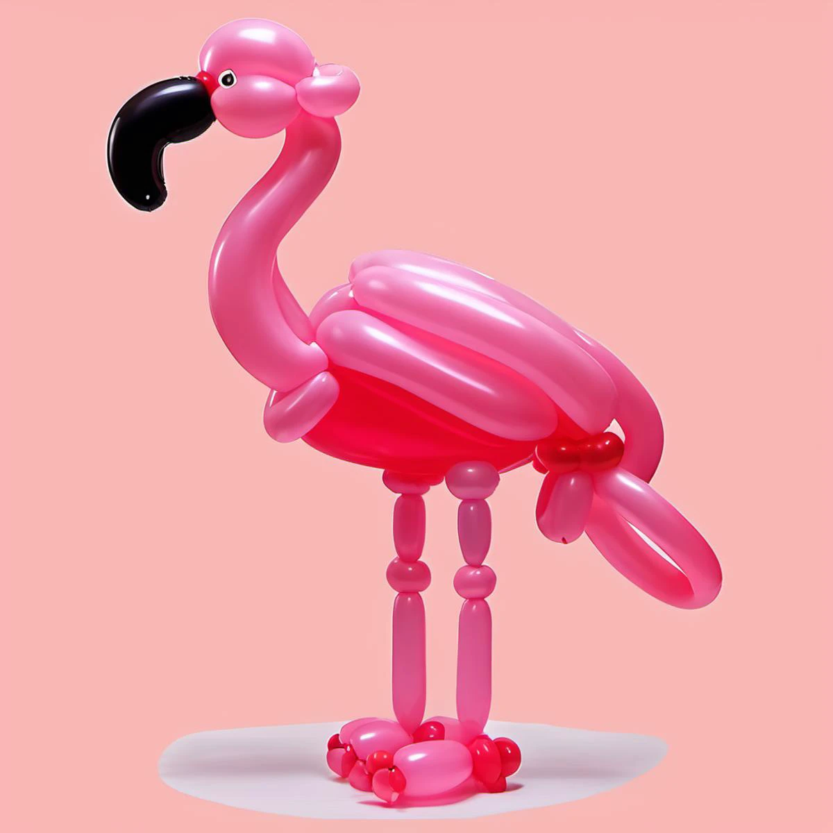 <lora:PE_BalloonStyle:0.8> PEBalloonStyle, a playful Flamingo