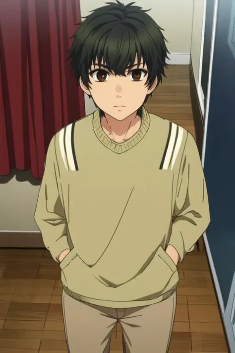 masterpiece, best quality, sketch, 1boy, solo, male focus, looking at viewer, , , <lora:ren_kaidou:0.74>, ren_kaidou, black hair, brown eyes, chinos, , sci-fi,