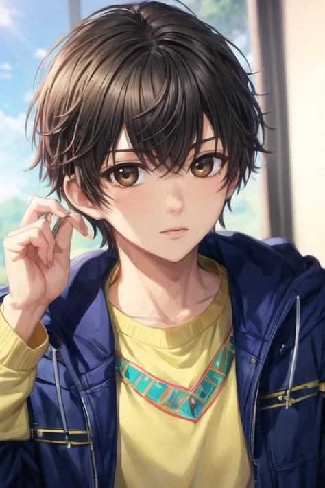 masterpiece, best quality, sketch, 1boy, solo, male focus, looking at viewer, , , <lora:ren_kaidou:0.66>, ren_kaidou, black hair, brown eyes, , , ,