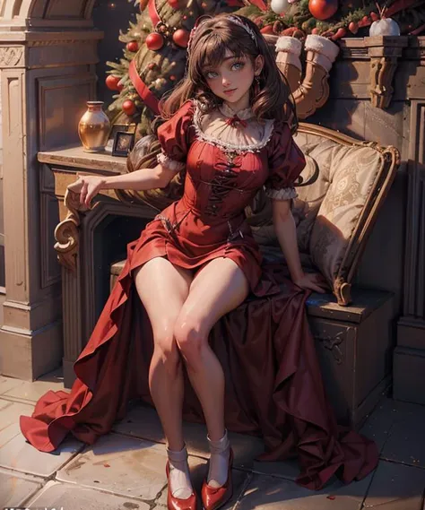 RAW, 50mm f 1.2, full body photograph or gorgeous fit, thin n4t4l14d, face , wearing a red Victorian dress posing in front of ((Christmas tree)) in large Victorian Room, fireplace, eye contact, flirty smile, hyperdetailed
<lora:n4t4l14d:1>