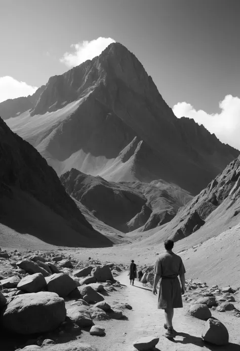 Mount Olympus
monochrome grayscale black and white b&w cool shadows warm highlights soft focus black and white classic sound stage vintage film grain scratches patina directed cinematography film classic Lorenzo Meloni and by Hiromu Arakawa and by William Gropper