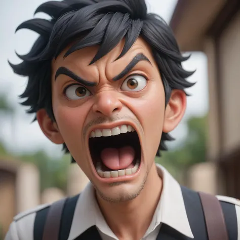 Yelling upset angry ,, Fortaleza
medium shot centered pose shallow dof soft focus portrait Eiichiro Oda