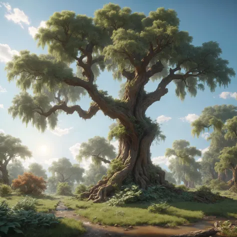 a classic landscape painting of nature's glory , by Thomas Allom and by William Eggleston, shiny intricate 3D graphics octane render highly detailed 8k HDR UHD high quality professional unreal engine PS5 cinematic vray Cuno Amiet