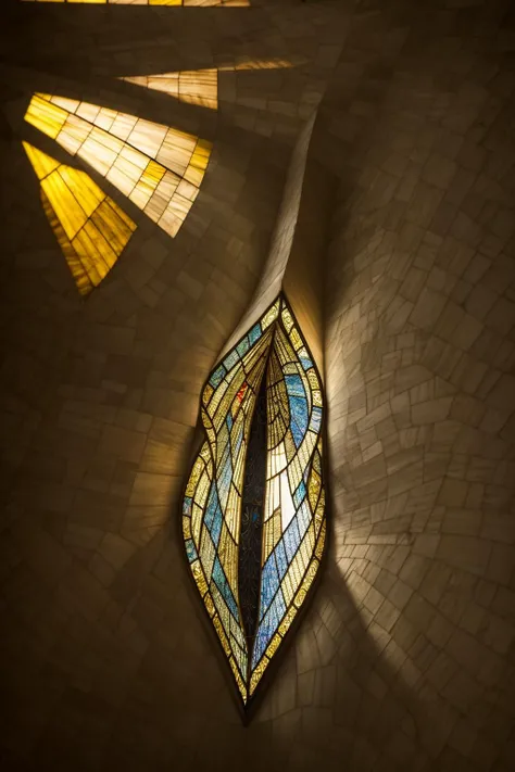 (Stained glass windows:1.2) in a grand cathedral, capturing the intricate details, vivid colors, and the way the sunlight filters through, with a photorealistic shot simulating a Nikon D850 and a 50mm prime lens, emphasizing the radiant beauty and architectural marvel.