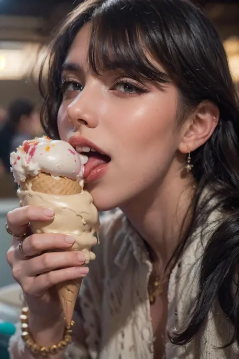 a charming girl licking ice cream,looking at viewer,from side,face focus,food focus,(eyeliner:1.2),
(best quality, highres, photorealistic, raw, 8k,masterpiece, ),best quality,masterpiec8K.HDR. highresabsurdres:1.2,film grain,blurrybokeh:1.2,lens flare,(vibrant color:1.2),(delicate),
<lora:add_detail:0.3>,<lora:epi_noiseoffset2:0.1>,,<lora:skin_tone_slider_v1:-0.4>,