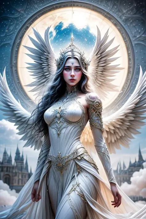 masterpiece,best quality,absurdres,high details,8K,photorealistic,ethereal fantasy concept art of  amazing body,at distance,posing,flirting,(playful gaze, smirking:1.05),<lora:Concept_-_Celestial_v1:0.7>,celestial,angel,goddess,holy,saint,halo,<lora:Concept_-_WrenchsFantasies_v1:0.7>,wrenchsfantasy,fantasy,glowing,glowing eyes,<lora:Concept_-_More_Details_v1.0:0.7>,<lora:CONCEPT_-_Lit_by_Xpuct:0.7>, . magnificent, celestial, ethereal, painterly, epic, majestic, magical, fantasy art, cover art, dreamy